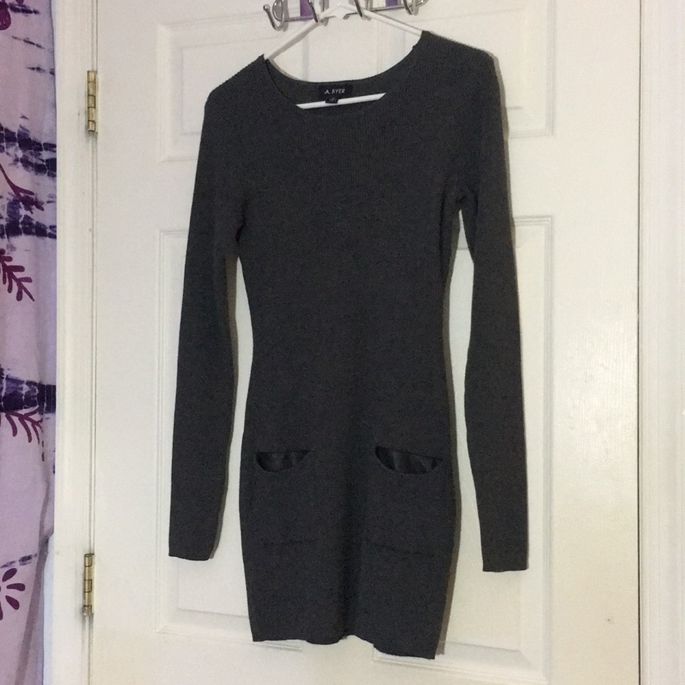 Long-Sleeved Dress with Pockets